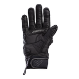 Schwarze Leder Motorradhandschuhe RST Freestyle II mit Schutzpolster und Knöchelschutz, flexible Passform für den Motorsport.