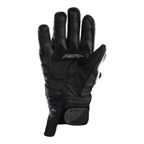 Weiße RST Freestyle II Motorradhandschuhe aus Leder, Nahaufnahme der Handschuhe mit gesteppten Handflächen und Schnallenverschluss
