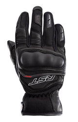 Schwarze RST Urban Air 3 Mesh Motorradhandschuhe aus Textil und Leder mit Schutzpolstern und atmungsaktivem Design.