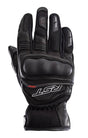 Schwarze RST Urban Air 3 Mesh Motorradhandschuhe aus Textil und Leder mit Schutzpolstern und atmungsaktivem Design.