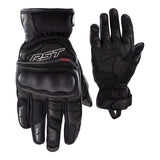 Schwarze RST Urban Air 3 Mesh Motorradhandschuhe aus Textil und Leder mit Schutzpolsterung, für sicheren Fahrkomfort.