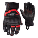 Rote RST Urban Air 3 Mesh Motorradhandschuhe aus Textil und Leder mit Schutzpolstern und atmungsaktivem Design.