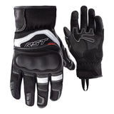 Weiße RST Urban Air 3 Mesh Motorradhandschuhe aus Textil und Leder, bequem und atmungsaktiv für sicheren Fahrkomfort.