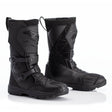 Schwarze RST Adventure-X wasserdichte Motorradstiefel mit robustem Design und rutschfester Sohle, ideal für Offroad-Abenteuer.