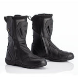Schwarze RST Pathfinder wasserdichte Motorradstiefel für Adventure-Touren, robust mit strapazierfähigem Material und sicherem Design