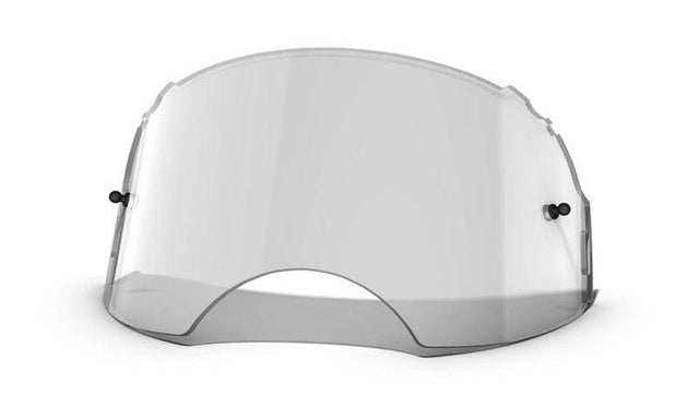 Klare Ersatzscheibe für OAKLEY Airbrake Brille, Plutonite Glas, schützt die Augen vor UV und Staub, sichtbar auf der Brille.