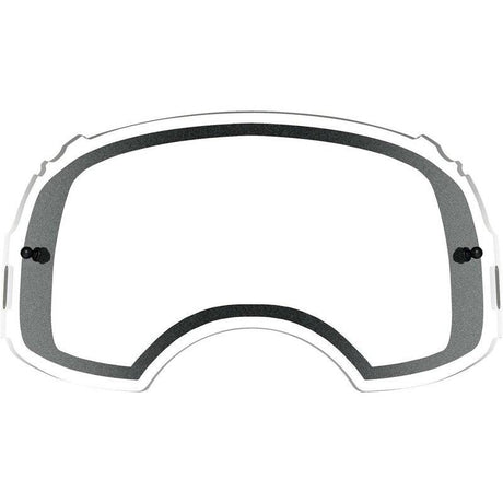 OAKLEY Airbrake Dual Ersatzscheibe aus Plutonite klar für Brille, zeigt die transparente Schutzscheibe in Nahaufnahme