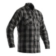 Dunkelgraues RST Lumberjack reinforced CE Aramid gefüttertes Textilhemd, robuste Urban-Jacke mit Aramid-Verstärkung.