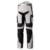 RST Adventure-X CE Textil-Motorradhose in Silber und Schwarz, strapazierfähige Hosen für Abenteuerfahrten, mit Protektoren.