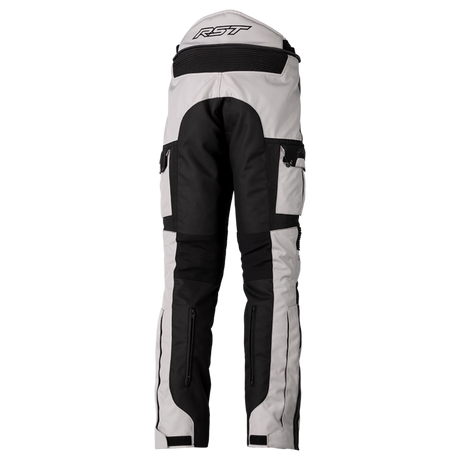 RST Adventure-X CE Textil-Motorradhose in Silber und Schwarz, robuste Hosen für Abenteuerfahrten, sichtbare Belüftungsöffnungen