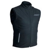 Schwarze RST Windschutzweste aus Funktionsbekleidung, winddicht und wärmend, ideal für Outdoor-Aktivitäten.