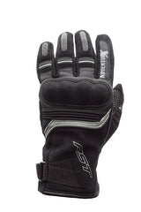 Schwarze RST Adventure-X CE Leder-Motorradhandschuhe, strapazierfähig und bequem, mit Schutz für Motorradfahrten.