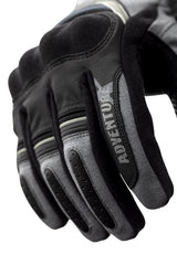 Schwarze RST Adventure-X CE Leder Motorradhandschuhe mit Knöchelschutz und robustem Design, für sicheren Motorradsport.