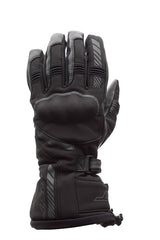 Schwarze RST Atlas WP CE Textil Motorradhandschuhe mit Schutzpolster und Klettverschluss, für sicheren Fahrkomfort.