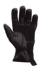 Schwarze RST Matlock CE Leder Motorradhandschuhe, detailreiche Hand- und Fingeransicht, robuste und bequeme Motorradhandschuhe