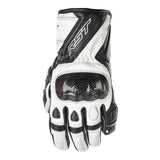 Weiße Damen Motorradhandschuhe RST Stunt 3 CE mit robustem Design und Schutz für sicheren Motorradausflug.