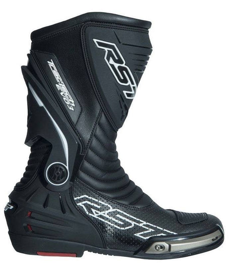 Schwarze RST TracTech Evo 3 Sportstiefel für Racing, stabile Stiefel mit robustem Design und sportlicher Passform.