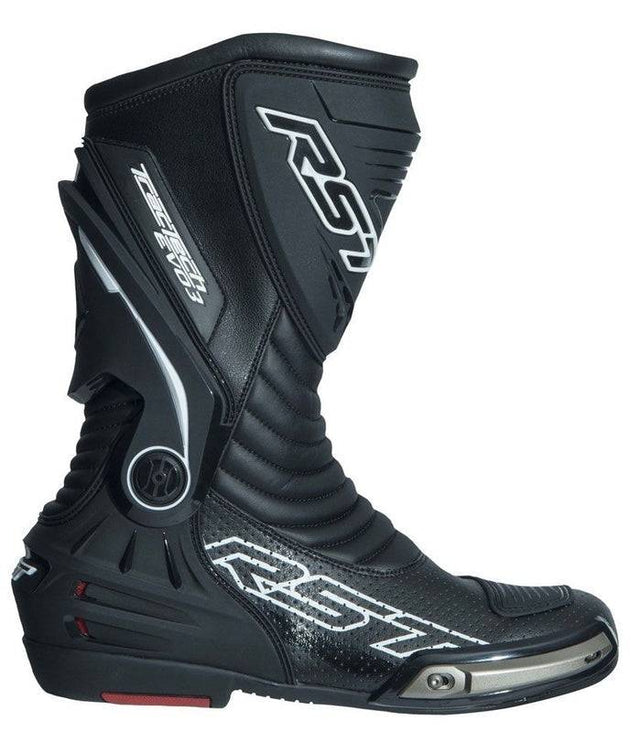 Schwarze RST TracTech Evo 3 Sportstiefel für Racing, stabile Stiefel mit robustem Design und sportlicher Passform.