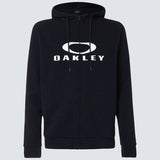 Schwarzer OAKLEY Bark FZ Hoodie Freizeitbekleidung mit Kapuze, weiche Baumwollmischung, bequemes Design.