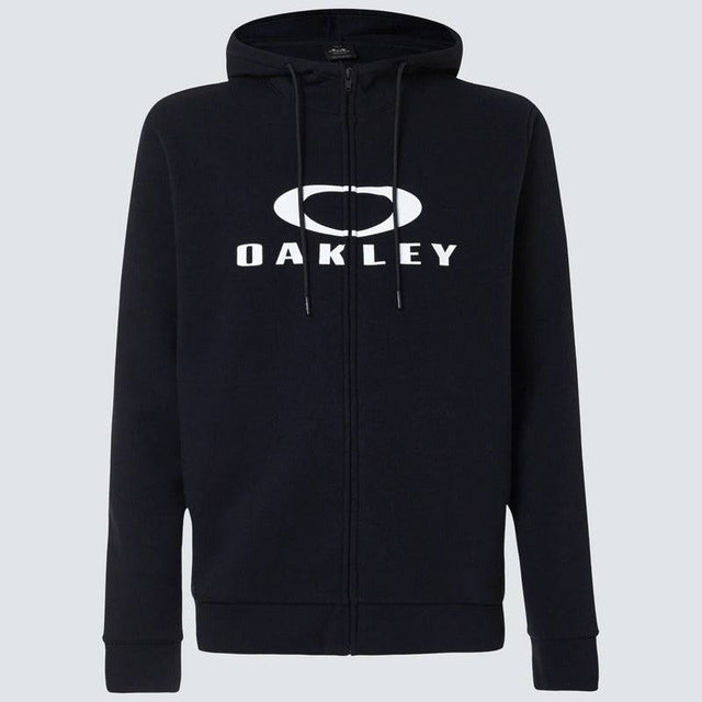 Schwarzer OAKLEY Bark FZ Hoodie Freizeitbekleidung mit Kapuze, weiche Baumwollmischung, bequemes Design.