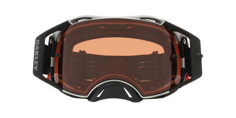 OAKLEY Airbrake® MX-Brille in Schwarz Gunmetal mit Prizm MX Bronze Linse, Sportbrille für Motocross, zeigt Brillengestell und Linse