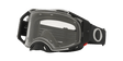 OAKLEY Airbrake® MX-Brille in Schwarz mit Gunmetal-Rahmen und klarer Linse, Schutzbrille für Motocross, zeigt die Brille von vorne