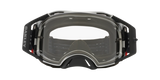 OAKLEY Airbrake® MX-Brille in Schwarz mit Gunmetal-Frame und klarer Linse, Schutzbrille für Motocross, Nahaufnahme
