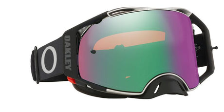 OAKLEY Airbrake MX Brille mit schwarzen Tuff Blocks Rahmen, Gunmetal-Details und Prizm MX Jade Linse, für Motocross.