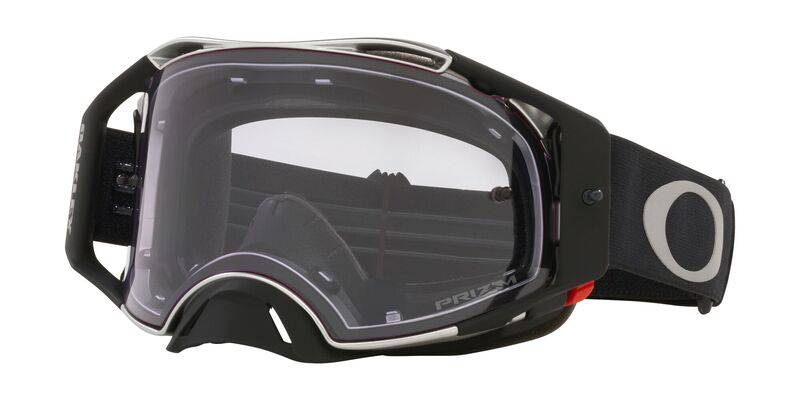 OAKLEY Airbrake MX Brille mit schwarzen Tuff Blocks Rahmen und Gunmetal-Details, Prizm MX Low Light Linse für Motocross.