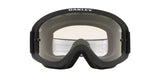 OAKLEY O Frame 2.0 Pro XS MX-Brille in mattschwarz mit klarer Linse, Schutzbrille für motocross und Offroad.