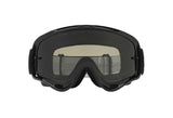 Schwarze Oakley O Frame MX-Brille mit dunklem grauem Einsatz, Sportbrille für Motocross und Offroad-Aktivitäten