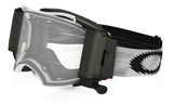 OAKLEY Airbrake MX-Rennbrille in mattem Weiß mit klarer Roll-Off-Linse, für Motocross- und Offroad-Fahrten.