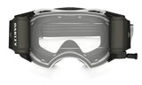 OAKLEY Airbrake MX-Rennbrille mit mattem weißen Rahmen und klarer Roll-Off-Linse für Motocrossrennen