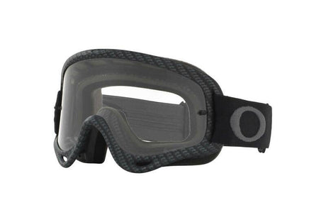 OAKLEY O Frame MX-Brille mit matter Carbon-Fiber-Optik und klarer Linse, ideal für Motocross und Offroad-Fahrten
