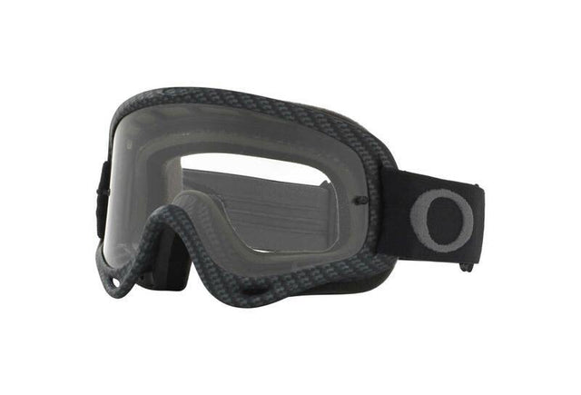 OAKLEY O Frame MX-Brille mit matter Carbon-Fiber-Optik und klarer Linse, ideal für Motocross und Offroad-Fahrten
