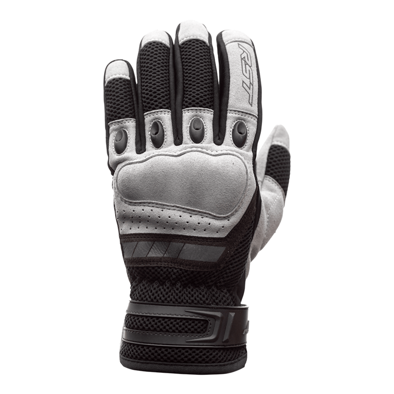 RST Ventilator-X CE Motorradhandschuhe in Silber, atmungsaktive Lederhandschuhe mit Schutz und robustem Design.