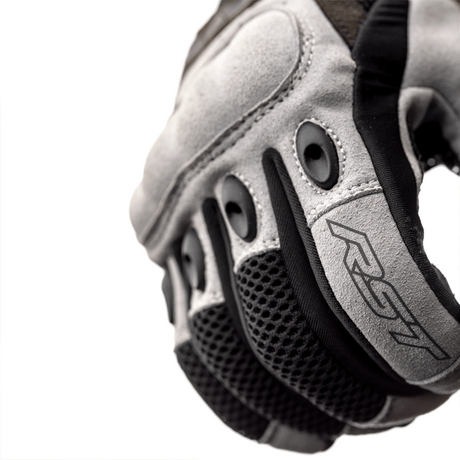 RST Ventilator-X CE Motorradhandschuhe in Silber, atmungsaktive Lederhandschuhe für den Motorradsport.
