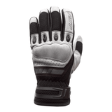 Silberne RST Ventilator-X CE Motorradhandschuhe, leichtes und atmungsaktives Leder mit Knöchelschutz, für Motorradfahrer.
