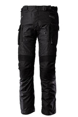 Schwarze RST Endurance CE Textil-Motorradhose für Adventure, kurze Motorradhosenbeine, strapazierfähig und bequem.