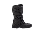 Schwarze RST Ambush wasserdichte Adventure-Motorradstiefel mit robustem Design, sichtbare Schnallen und strapazierfähigem Material.