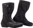 Schwarze Damen-Motorradstiefel von RST, S1 Touring Stiefel mit robustem Design und sicherer Passform für Motorradfahrten.
