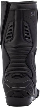 Schwarze RST Damen S1 Motorradstiefel für Touring, robustes Leder, mit Schnallen und verstärktem Schutz.