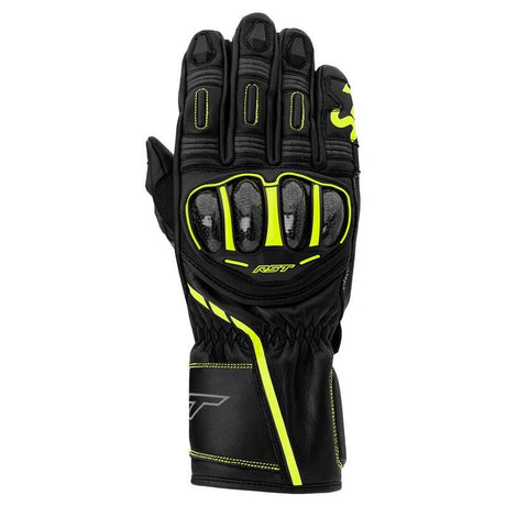 RST S1 Motorradhandschuhe in Neon Gelb, robuste und bequeme Handschuhe für Motorradfahrer, mit grip-funktion und Schutz.