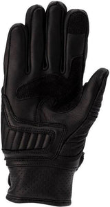 Schwarze RST Damen Roadster 3 CE Motorradhandschuhe aus Leder mit Schutzpolstern und Veloursdetails.