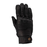 Schwarze RST Damen Roadster 3 CE Handschuhe aus Leder, für Motorradsicherheit und Komfort, mit gestepptem Design.
