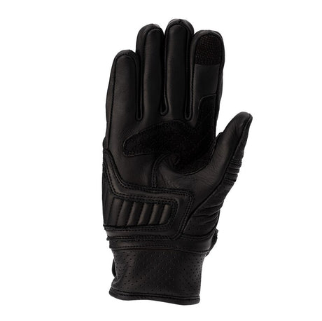 Schwarze RST Damen Roadster 3 CE Handschuhe aus Leder mit Schutzpolsterung für Motorradfahren.