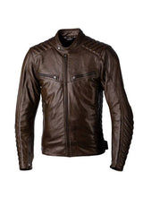 Braune RST Roadster 3 CE Lederjacke für Männer, klassische Motorradjacke mit robustem Leder und stilvollem Design