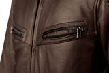 Braune RST Roadster 3 CE Lederjacke, klassische Motorradjacke mit robustem Leder und stilvollem Design.