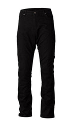 Robuste schwarze RST Motorradhose aus verstärktem Textil, gerade Bein, mit CE-Schutz, für sicheren Motorradsport.