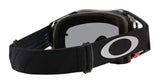 OAKLEY Airbrake MX-Brille mit schwarzen Tuff Blocks Rahmen, Gunmetal-Linse und grauem Sichtfeld für Motocross.